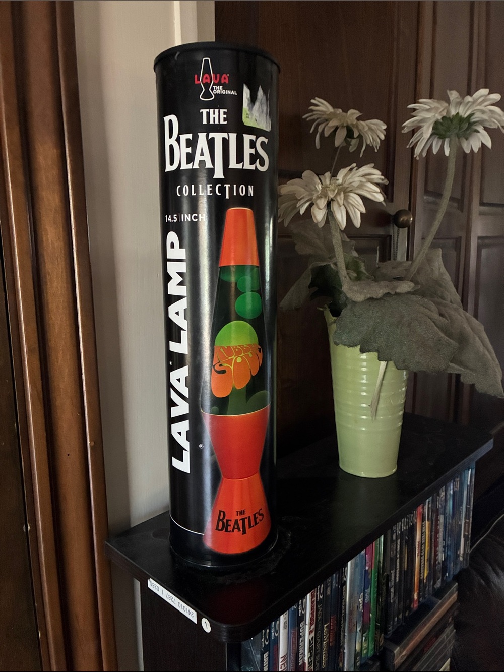 The Beatles Lava Lamp - Black with Orange & Green Rubber Soul
